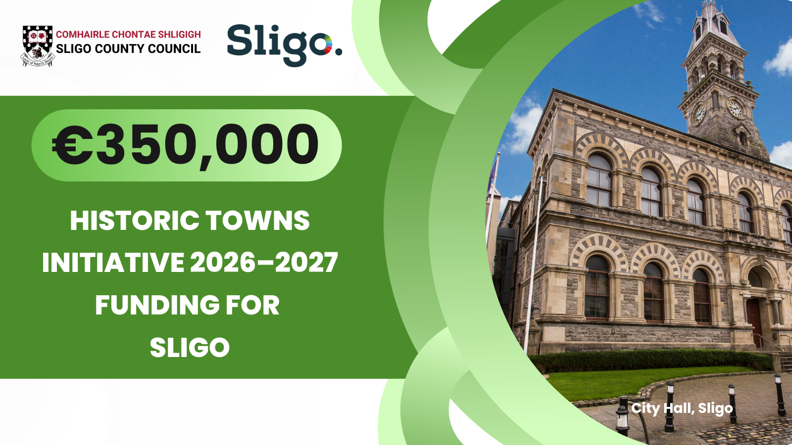 Sligo Town Awarded &euro;350,000 Under Historic Towns Initiative 2026&ndash;2027